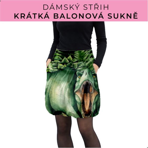 Dámský střih - balonová krátká sukně