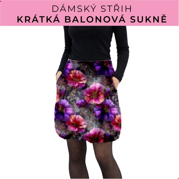 Dámský střih - balonová krátká sukně