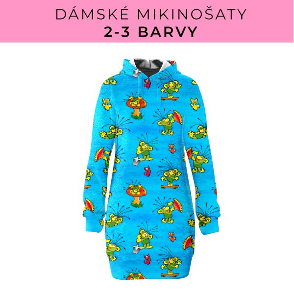 DÁMSKÝ střih - Mikinošaty 2-3 barvy