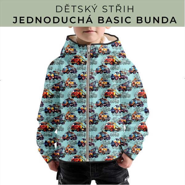 Dětský střih - jednoduchá dětská BASIC  bunda