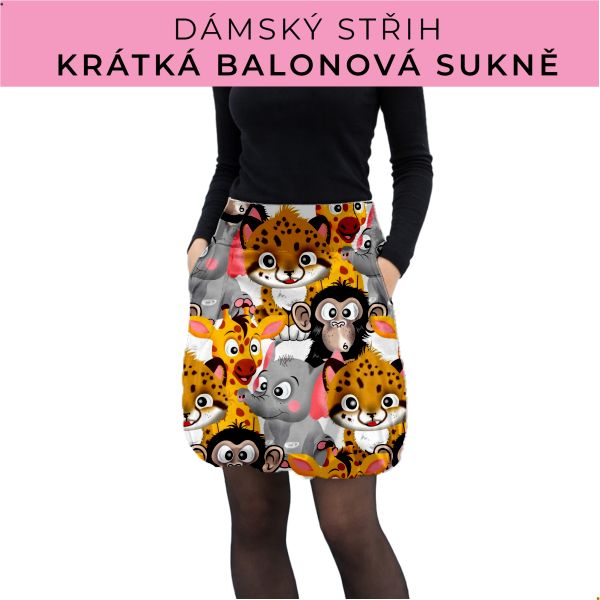 Dámský střih - balonová krátká sukně