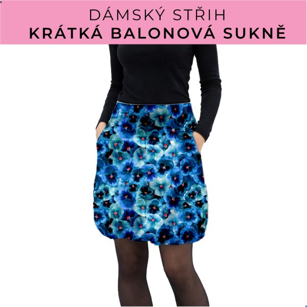Dámský střih - balonová krátká sukně