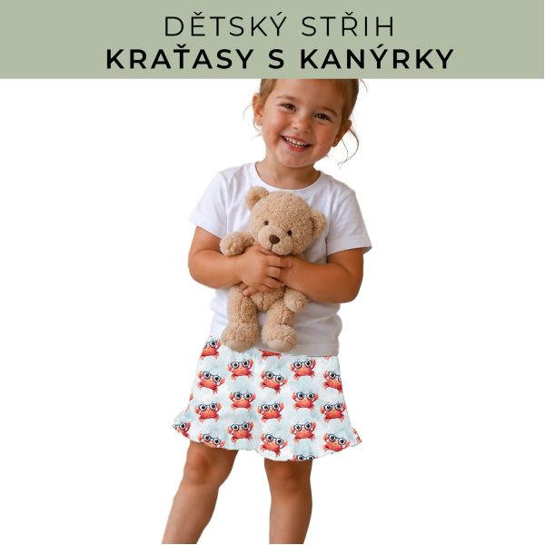 Dětský střih - Kraťásky s kanýrkem
