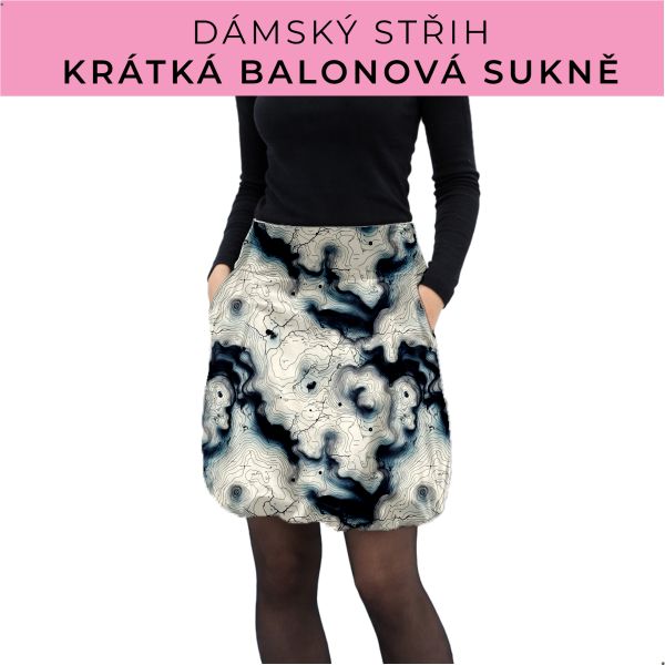 Dámský střih - balonová krátká sukně
