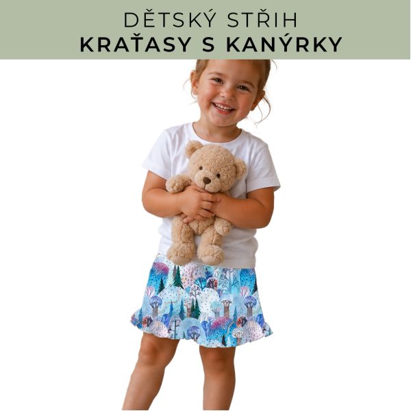 Dětský střih - Kraťásky s kanýrkem