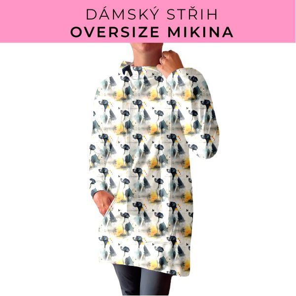 DÁMSKÝ střih - Oversize mikina