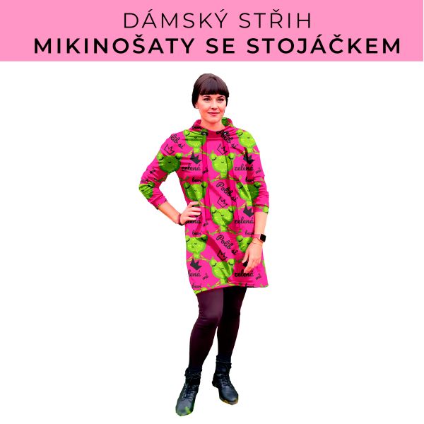 Dámský střih - mikinové šaty se stojáčkem