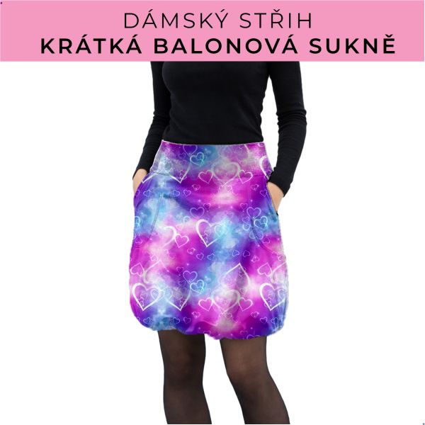 Dámský střih - balonová krátká sukně