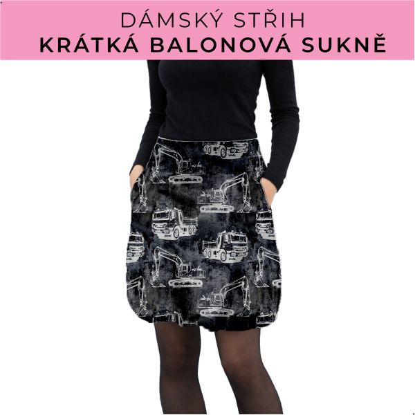 Dámský střih - balonová krátká sukně