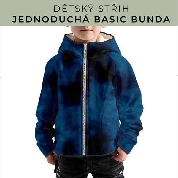 Dětský střih - jednoduchá dětská BASIC  bunda