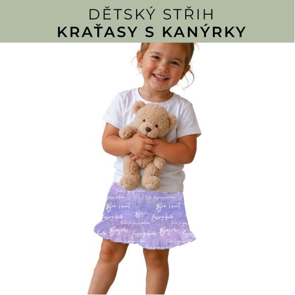 Dětský střih - Kraťásky s kanýrkem