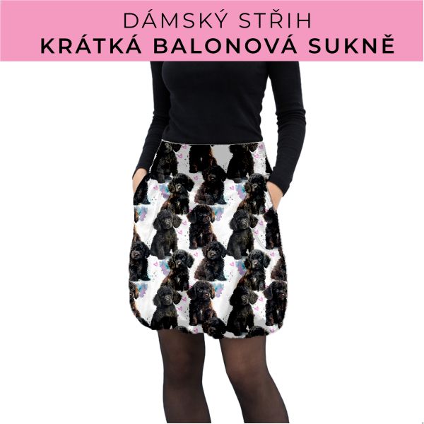 Dámský střih - balonová krátká sukně