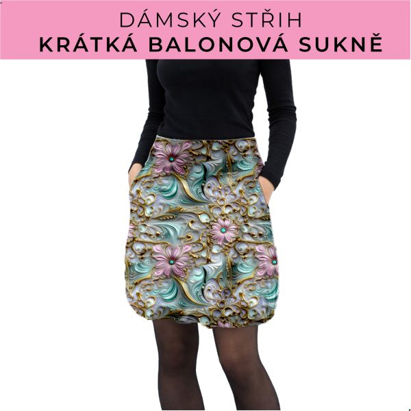 Dámský střih - balonová krátká sukně