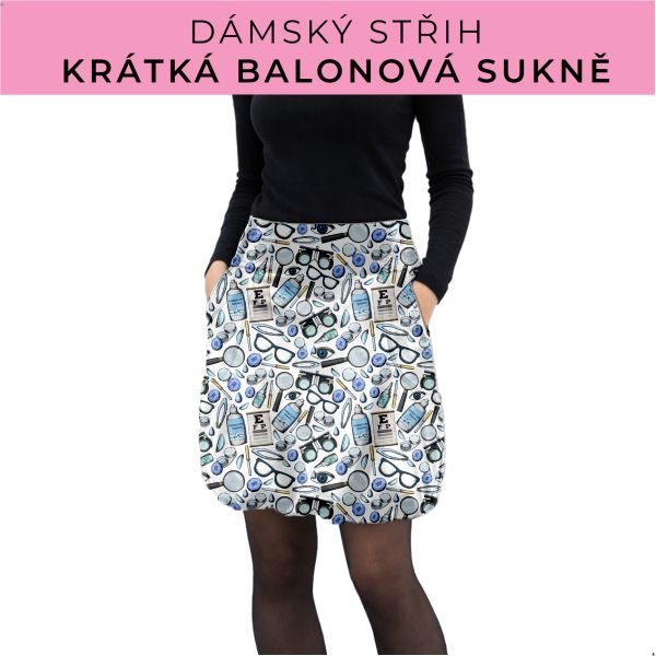 Dámský střih - balonová krátká sukně