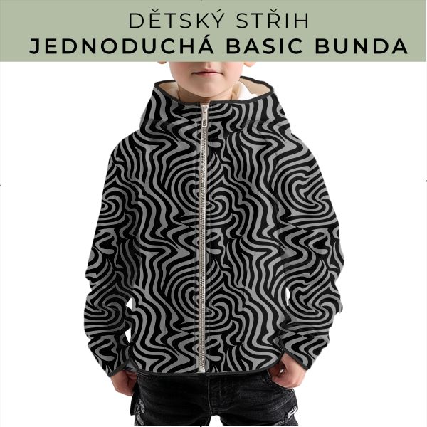 Dětský střih - jednoduchá dětská BASIC  bunda