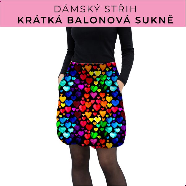 Dámský střih - balonová krátká sukně
