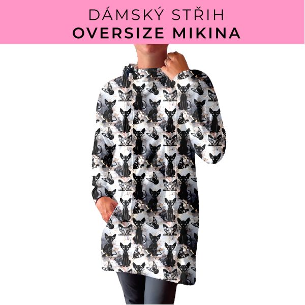 DÁMSKÝ střih - Oversize mikina