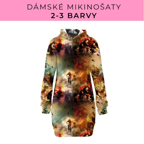 DÁMSKÝ střih - Mikinošaty 2-3 barvy