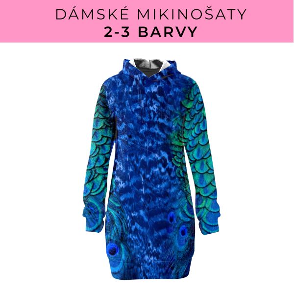 DÁMSKÝ střih - Mikinošaty 2-3 barvy