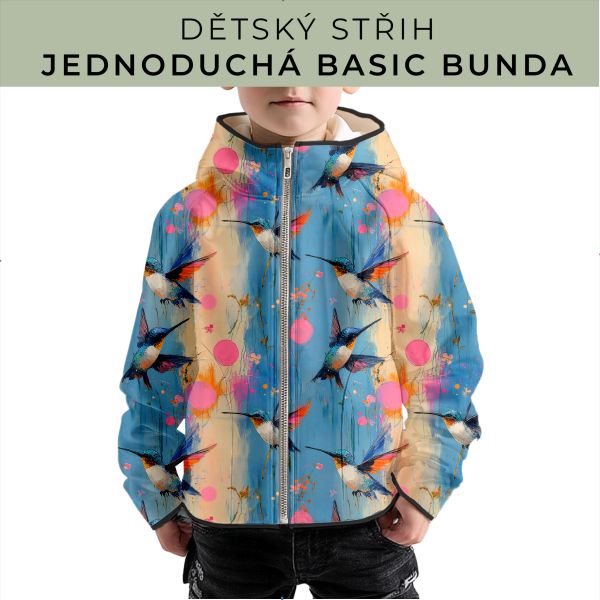 Dětský střih - jednoduchá dětská BASIC  bunda