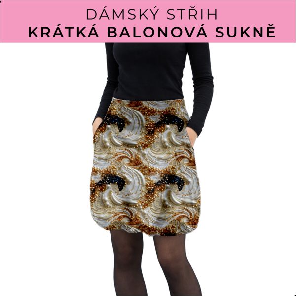 Dámský střih - balonová krátká sukně