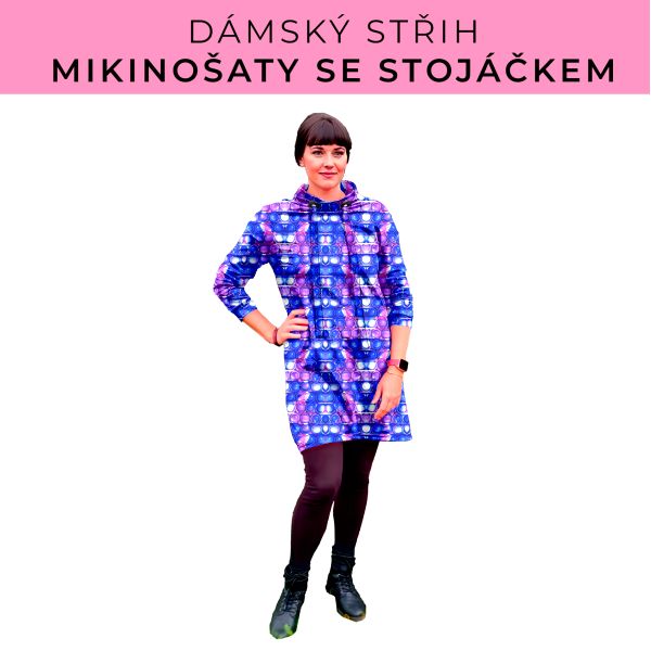 Dámský střih - mikinové šaty se stojáčkem