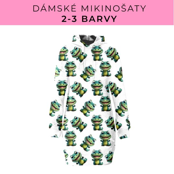 DÁMSKÝ střih - Mikinošaty 2-3 barvy
