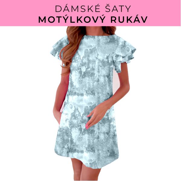 DÁMSKÝ střih - šaty s motýlkovým rukávem