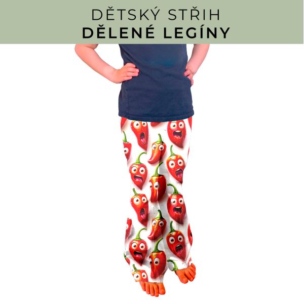 Dětský střih - Dělené legíny