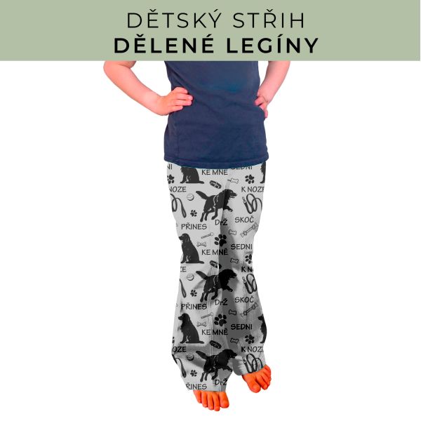 Dětský střih - Dělené legíny