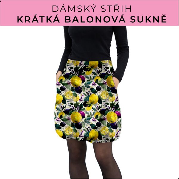 Dámský střih - balonová krátká sukně