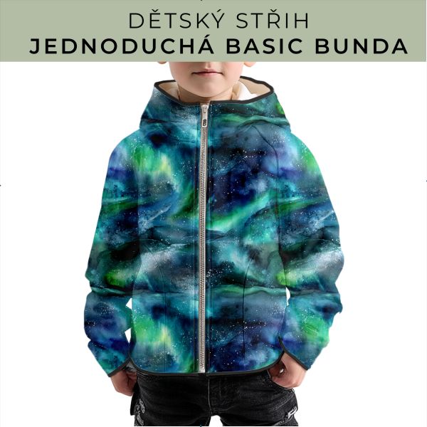 Dětský střih - jednoduchá dětská BASIC  bunda