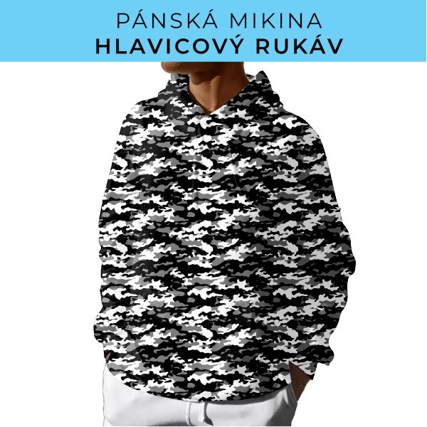 PÁNSKÝ střih - mikina s kapucí