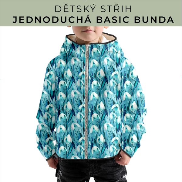 Dětský střih - jednoduchá dětská BASIC  bunda
