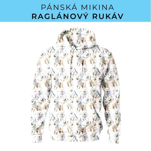 PÁNSKÝ střih - mikina raglan ZÁKLADNÍ s kapucí