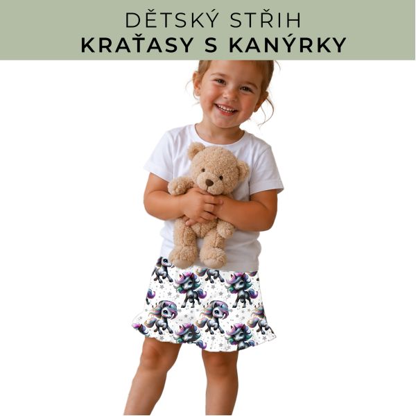 Dětský střih - Kraťásky s kanýrkem