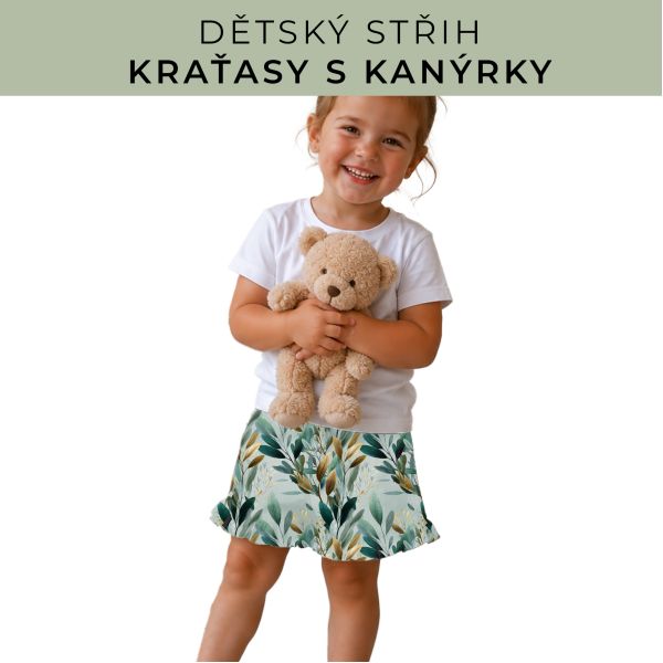 Dětský střih - Kraťásky s kanýrkem