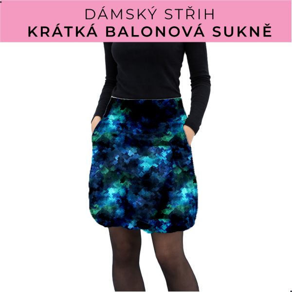 Dámský střih - balonová krátká sukně