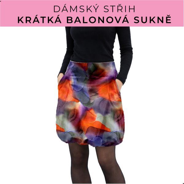 Dámský střih - balonová krátká sukně