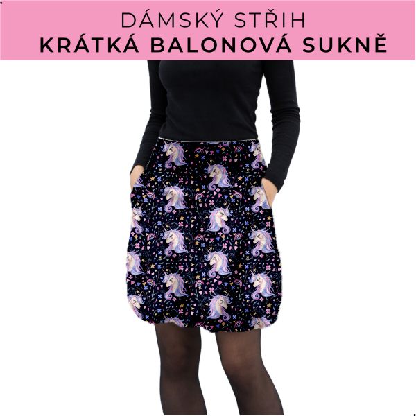 Dámský střih - balonová krátká sukně