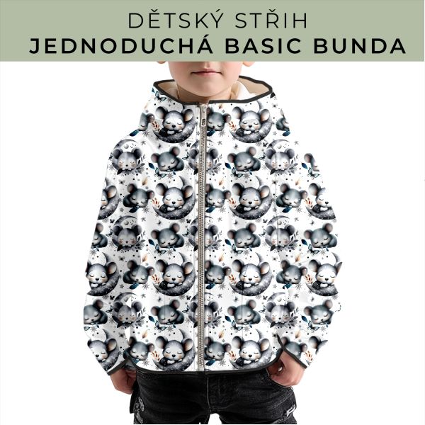 Dětský střih - jednoduchá dětská BASIC  bunda