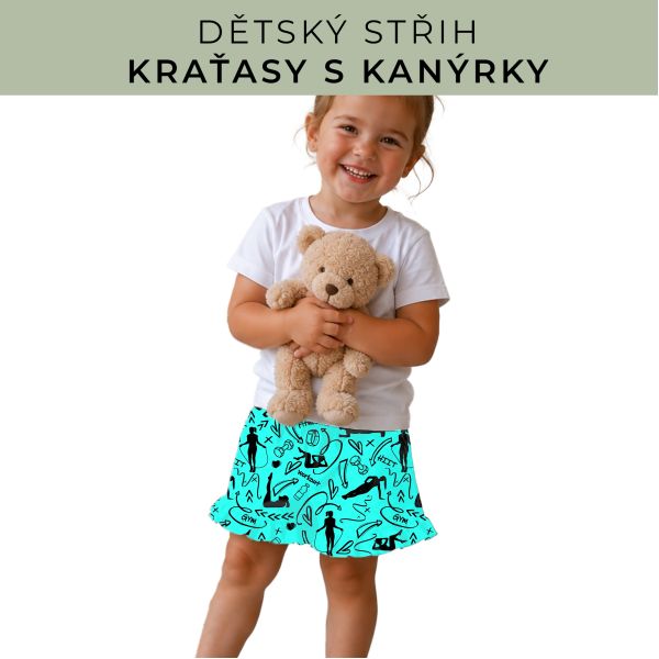 Dětský střih - Kraťásky s kanýrkem