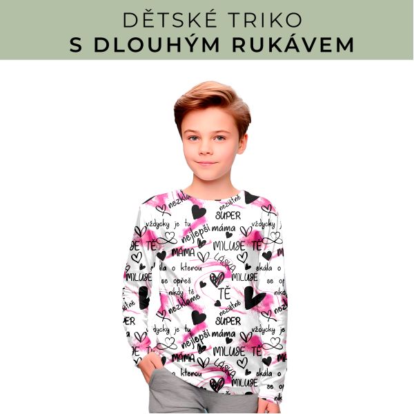 DĚTSKÝ střih - triko dlouhý rukáv