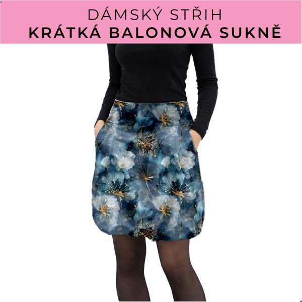Dámský střih - balonová krátká sukně