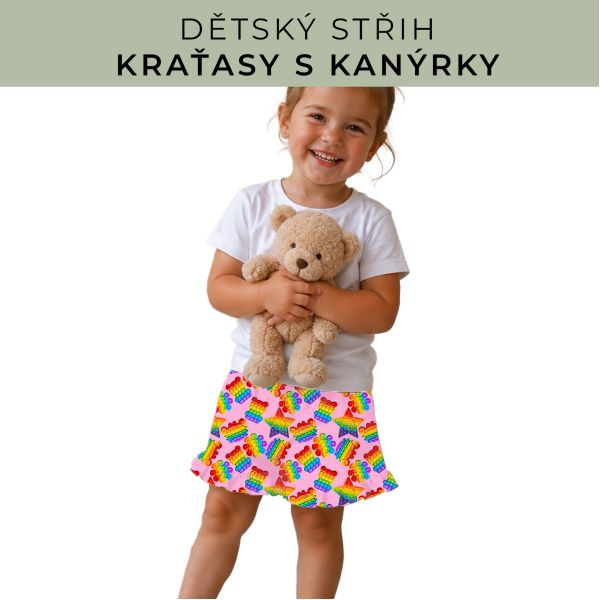 Dětský střih - Kraťásky s kanýrkem