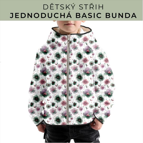 Dětský střih - jednoduchá dětská BASIC  bunda