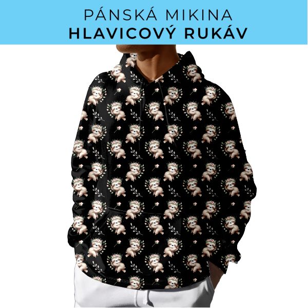 PÁNSKÝ střih - mikina s kapucí