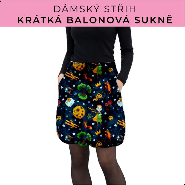 Dámský střih - balonová krátká sukně