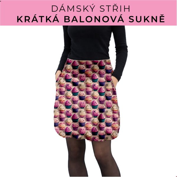 Dámský střih - balonová krátká sukně