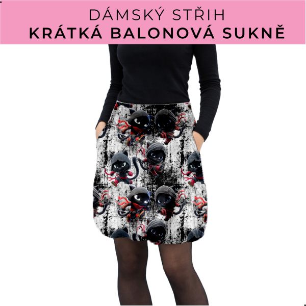 Dámský střih - balonová krátká sukně